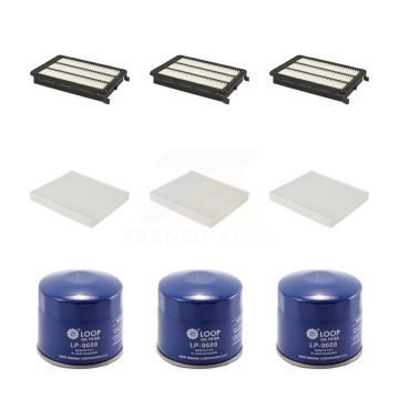 3x Air + 3x Cabin + 3x Engine Oil Filter (9 Total) Kit For Hyundai Tucson Kia Sportage KFM-101388