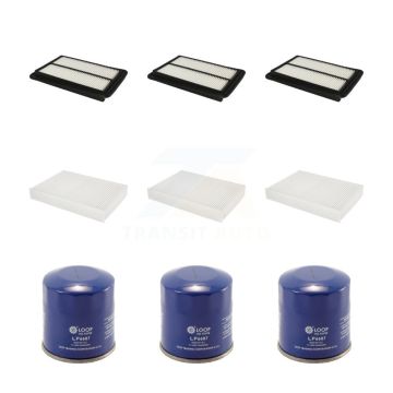 3x Air + 3x Cabin + 3x Engine Oil Filter (9 Total) Kit For Nissan Rogue Sport Qashqai KFM-101393