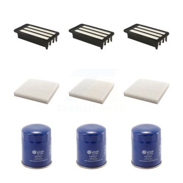 3x Air + 3x Cabin + 3x Engine Oil Filter (9 Total) Kit For Honda Civic CR-V KFM-101396