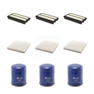 3x Air + 3x Cabin + 3x Engine Oil Filter (9 Total) Kit For Honda Odyssey Acura TLX KFM-101399