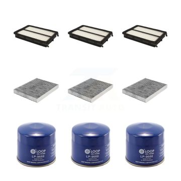 3x Air + 3x Cabin + 3x Engine Oil Filter (9 Total) Kit For Kia Sorento KFM-101409
