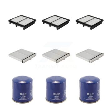 3x Air + 3x Cabin + 3x Engine Oil Filter (9 Total) Kit For 2016-2021 Mazda CX-3 KFM-101416
