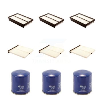 3x Air + 3x Cabin + 3x Engine Oil Filter (9 Total) Kit For Mazda CX-5 3 Sport 6 KFM-101424