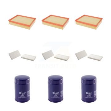 3x Air + 3x Cabin + 3x Engine Oil Filter (9 Total) Kit For Dodge Nitro Jeep Liberty 3.7L KFM-101433