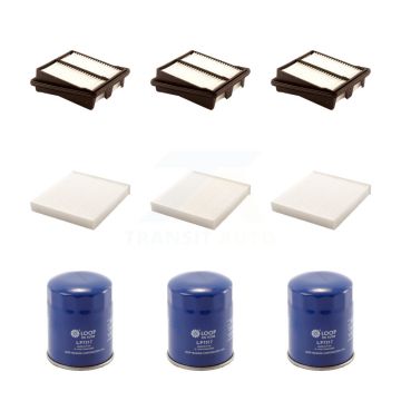 3x Air + 3x Cabin + 3x Engine Oil Filter (9 Total) Kit For 2007-2008 Honda Fit KFM-101437