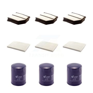 3x Air + 3x Cabin + 3x Engine Oil Filter (9 Total) Kit For 11-12 Suzuki Grand Vitara 2.4L KFM-101440