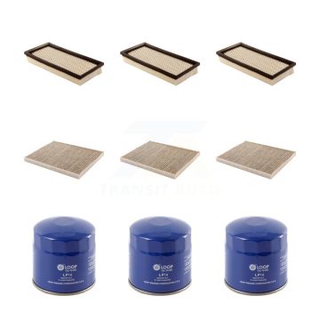 3x Air + 3x Cabin + 3x Engine Oil Filter (9 Total) Kit For Dodge Caravan Grand Chrysler & KFM-101449