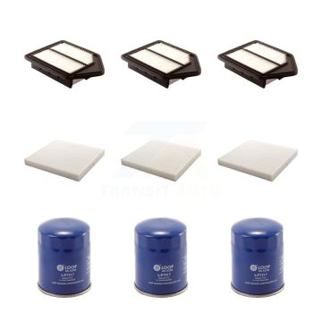 3x Air + 3x Cabin + 3x Engine Oil Filter (9 Total) Kit For 2010-2011 Honda CR-V KFM-101451