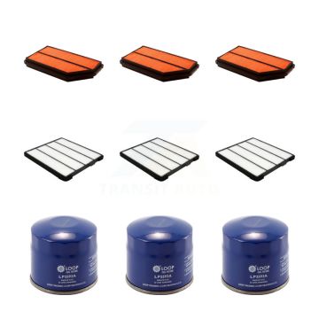 3x Air + 3x Cabin + 3x Engine Oil Filter (9 Total) Kit For 2001-2002 Acura MDX 3.5L KFM-101453