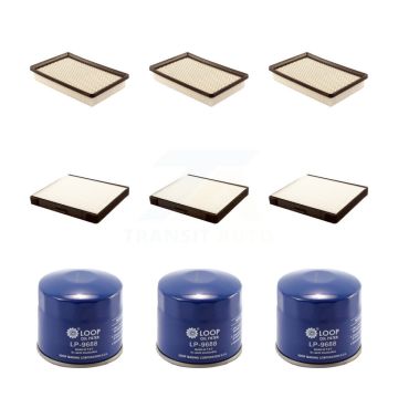 3x Air + 3x Cabin + 3x Engine Oil Filter (9 Total) Kit For Hyundai Elantra Tiburon KFM-101454