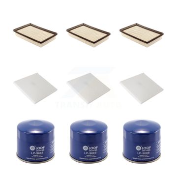 3x Air + 3x Cabin + 3x Engine Oil Filter (9 Total) Kit For Kia Spectra Spectra5 KFM-101455