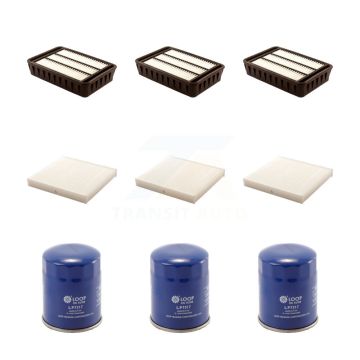 3x Air + 3x Cabin + 3x Engine Oil Filter (9 Total) Kit For Mitsubishi Lancer Outlander KFM-101459