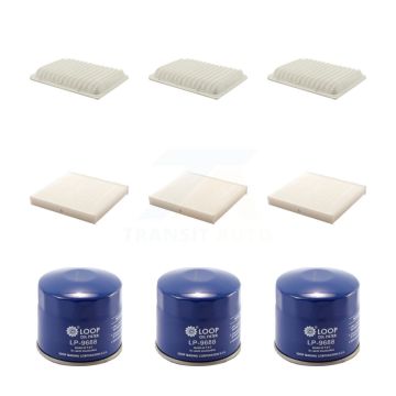 3x Air + 3x Cabin + 3x Engine Oil Filter (9 Total) Kit For 2014 Mitsubishi Lancer 2.0L KFM-101460