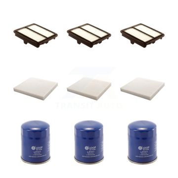 3x Air + 3x Cabin + 3x Engine Oil Filter (9 Total) Kit For Honda Civic Acura ILX 1.5L KFM-101465