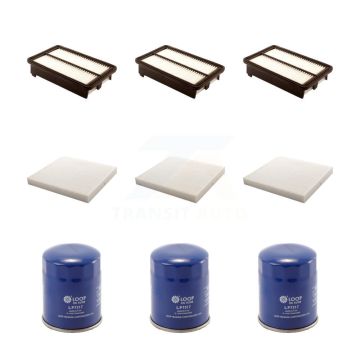 3x Air + 3x Cabin + 3x Engine Oil Filter (9 Total) Kit For Honda Civic Acura ILX 2.4L KFM-101467