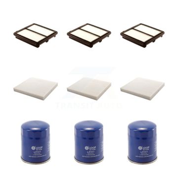 3x Air + 3x Cabin + 3x Engine Oil Filter (9 Total) Kit For 2006-2011 Honda Civic 1.3L KFM-101468