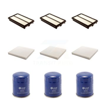 3x Air + 3x Cabin + 3x Engine Oil Filter (9 Total) Kit For Honda Civic Acura CSX KFM-101469