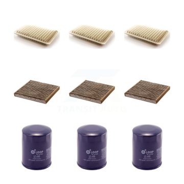 3x Air + 3x Cabin + 3x Engine Oil Filter (9 Total) Kit For Toyota Camry KFM-101472