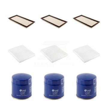 3x Air + 3x Cabin + 3x Engine Oil Filter (9 Total) Kit For Jeep Dodge Caliber Patriot KFM-101483