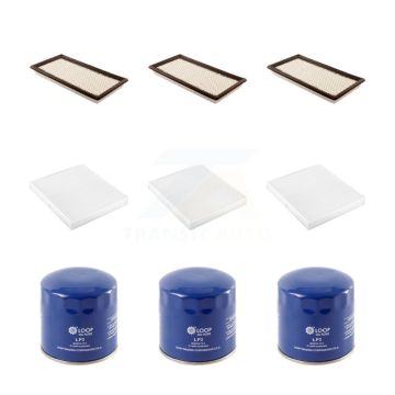 3x Air + 3x Cabin + 3x Engine Oil Filter (9 Total) Kit For Dodge Caliber KFM-101484