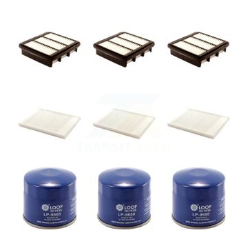 3x Air + 3x Cabin + 3x Engine Oil Filter (9 Total) Kit For Hyundai Elantra KFM-101490