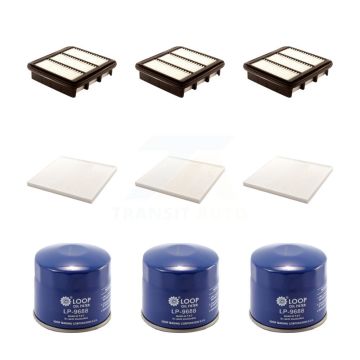 3x Air + 3x Cabin + 3x Engine Oil Filter (9 Total) Kit For Kia Forte Koup Forte5 KFM-101491