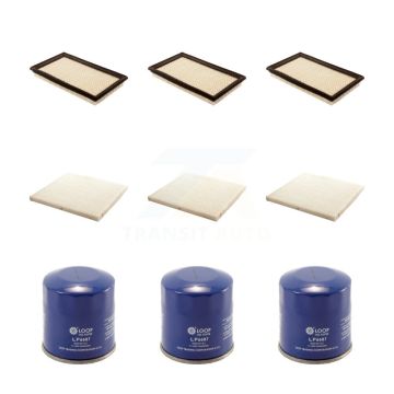 3x Air + 3x Cabin + 3x Engine Oil Filter (9 Total) Kit For Nissan Altima Murano Maxima KFM-101493