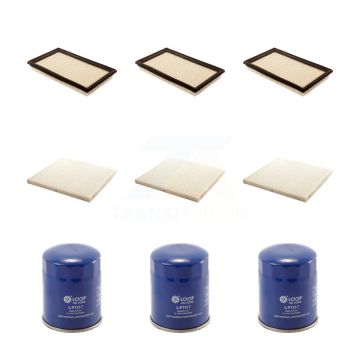 3x Air + 3x Cabin + 3x Engine Oil Filter (9 Total) Kit For 2007 Nissan Altima 3.5L KFM-101496