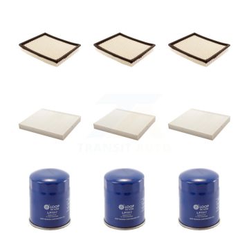 3x Air + 3x Cabin + 3x Engine Oil Filter (9 Total) Kit For Nissan Frontier NV2500 NV3500 KFM-101501