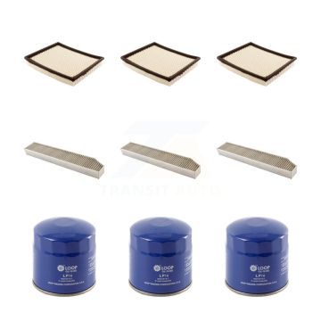 3x Air + 3x Cabin + 3x Engine Oil Filter (9 Total) Kit For Jeep Grand Cherokee KFM-101502