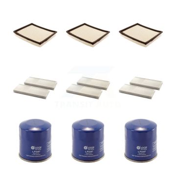 3x Air + 3x Cabin + 3x Engine Oil Filter (9 Total) Kit For 2010 Nissan Frontier 4.0L KFM-101503