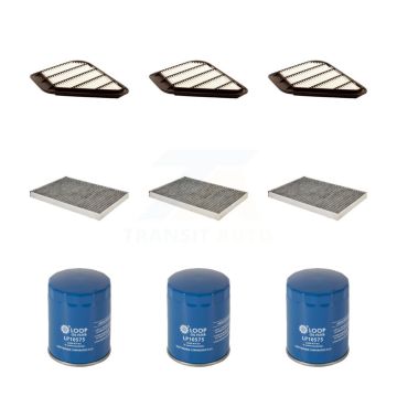 3x Air + 3x Cabin + 3x Engine Oil Filter (9 Total) Kit For GMC Acadia Chevrolet Traverse KFM-101506