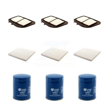 3x Air + 3x Cabin + 3x Engine Oil Filter (9 Total) Kit For Cadillac SRX STS 4.6L KFM-101513