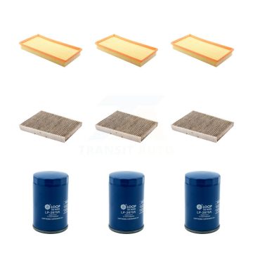 3x Air + 3x Cabin + 3x Engine Oil Filter (9 Total) Kit For Volkswagen Jetta Golf Beetle KFM-101518
