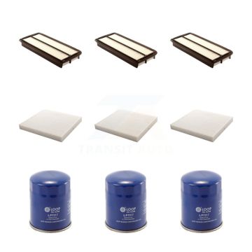 3x Air + 3x Cabin + 3x Engine Oil Filter (9 Total) Kit For Honda Accord Acura TL RL KFM-101520