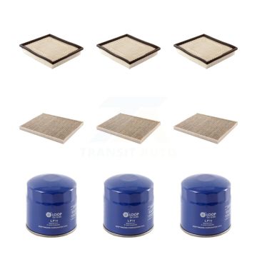 3x Air + 3x Cabin + 3x Engine Oil Filter (9 Total) Kit For Dodge Caravan Grand Chrysler & KFM-101523