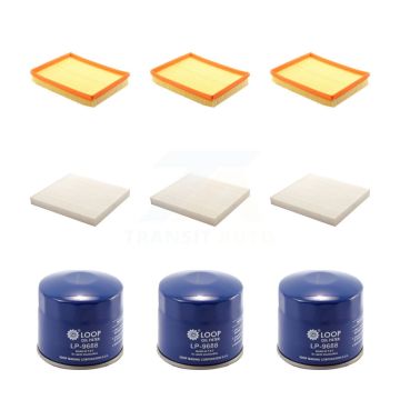3x Air + 3x Cabin + 3x Engine Oil Filter (9 Total) Kit For Kia Optima Magentis KFM-101530