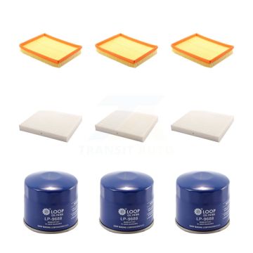 3x Air + 3x Cabin + 3x Engine Oil Filter (9 Total) Kit For Kia Optima Magentis KFM-101531