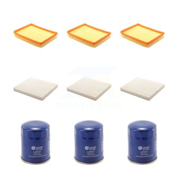 3x Air + 3x Cabin + 3x Engine Oil Filter (9 Total) Kit For 2009 Kia Optima Magentis 2.7L KFM-101532