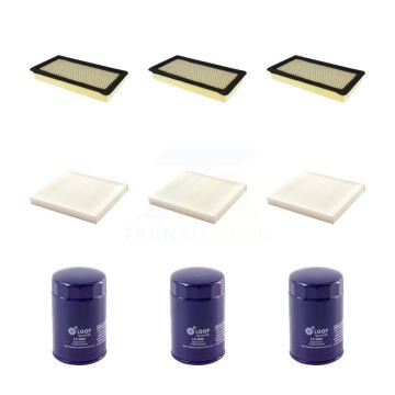 3x Air + 3x Cabin + 3x Engine Oil Filter (9 Total) Kit For 2009-2013 Mazda 6 3.7L KFM-101535