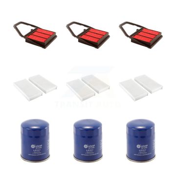 3x Air + 3x Cabin + 3x Engine Oil Filter (9 Total) Kit For Honda Civic Acura EL KFM-101538
