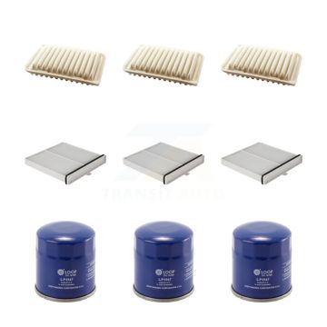 3x Air + 3x Cabin + 3x Engine Oil Filter (9 Total) Kit For Toyota Yaris KFM-101542