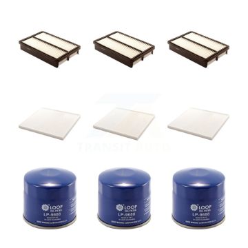 3x Air + 3x Cabin + 3x Engine Oil Filter (9 Total) Kit For Hyundai Tucson Kia Sportage KFM-101543