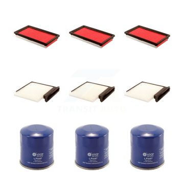 3x Air + 3x Cabin + 3x Engine Oil Filter (9 Total) Kit For 2007-2011 Nissan Versa KFM-101546