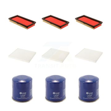 3x Air + 3x Cabin + 3x Engine Oil Filter (9 Total) Kit For Nissan Micra Versa Note KFM-101547