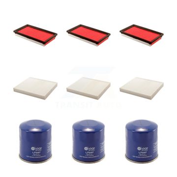 3x Air + 3x Cabin + 3x Engine Oil Filter (9 Total) Kit For INFINITI Q50 KFM-101557