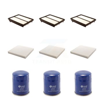 3x Air + 3x Cabin + 3x Engine Oil Filter (9 Total) Kit For Honda Accord Acura TL TSX KFM-101560
