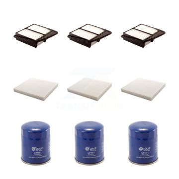 3x Air + 3x Cabin + 3x Engine Oil Filter (9 Total) Kit For Acura TSX KFM-101562