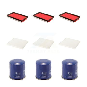 3x Air + 3x Cabin + 3x Engine Oil Filter (9 Total) Kit For Nissan Versa NV200 Chevrolet KFM-101564