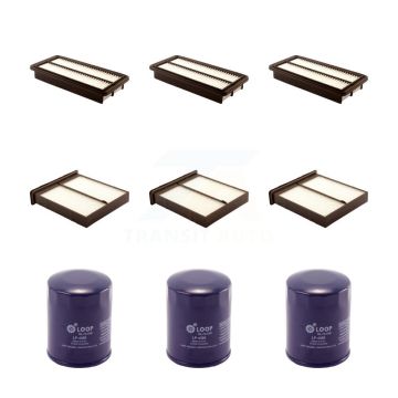 3x Air + 3x Cabin + 3x Engine Oil Filter (9 Total) Kit For 2007-2009 Suzuki SX4 KFM-101573